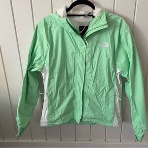 The North Face Green Windbreaker Zip Up Jacket Outdoors Athletic Hiking Running